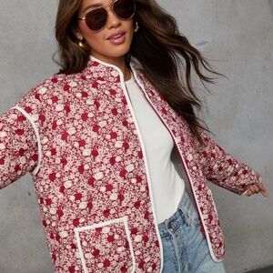 VICI Rose and Ivory Zip Coat